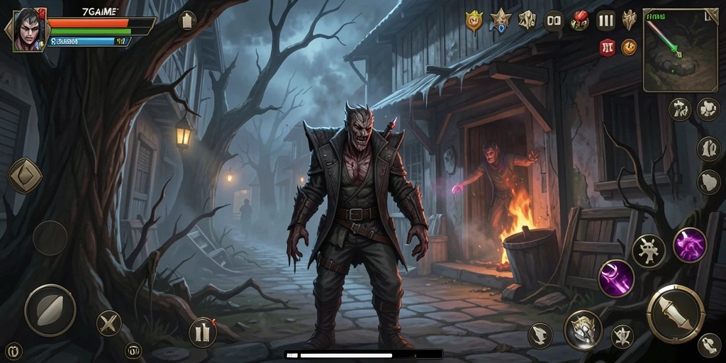 Screenshot <strong>7GAME</strong> menunjukkan momen menegangkan dalam gameplay yang menakutkan.