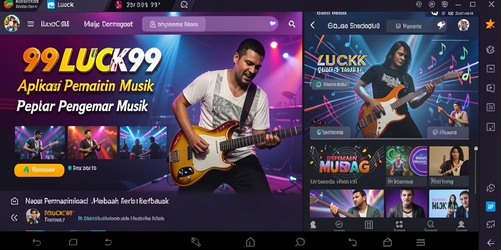 Screenshot gameplay 99LUCK99 dengan aksi permainan musik yang seru.