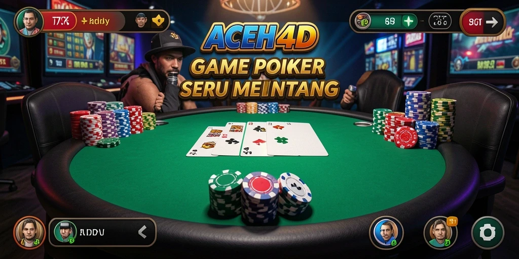Tampilan gameplay Poker yang mengasyikkan di ACEH4D.