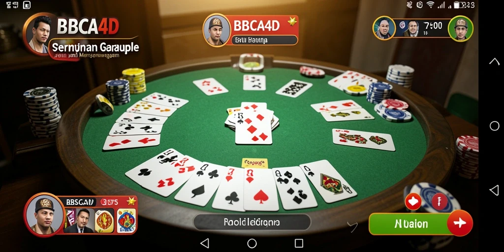 Tampilan gameplay menarik dari BBCA4D yang menampilkan suasana permainan gaple.