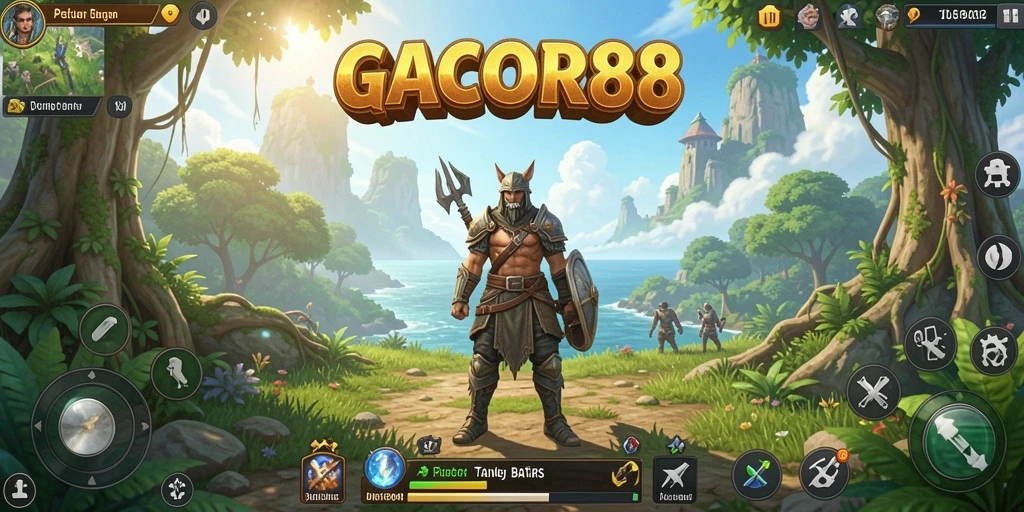 Screenshot gameplay GACOR88 menampilkan petualangan seru di dunia terbuka.