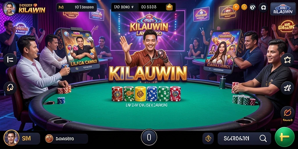 Gameplay seru KILAUWIN dengan dealer live yang cantik dan profesional.