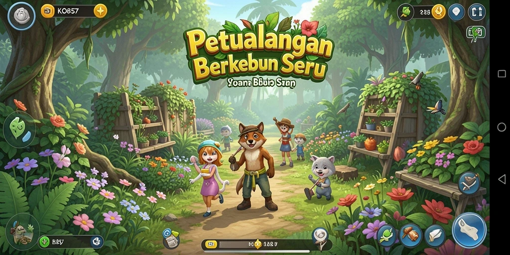 Gameplay seru dalam KO857 dengan nuansa pertanian yang hidup.
