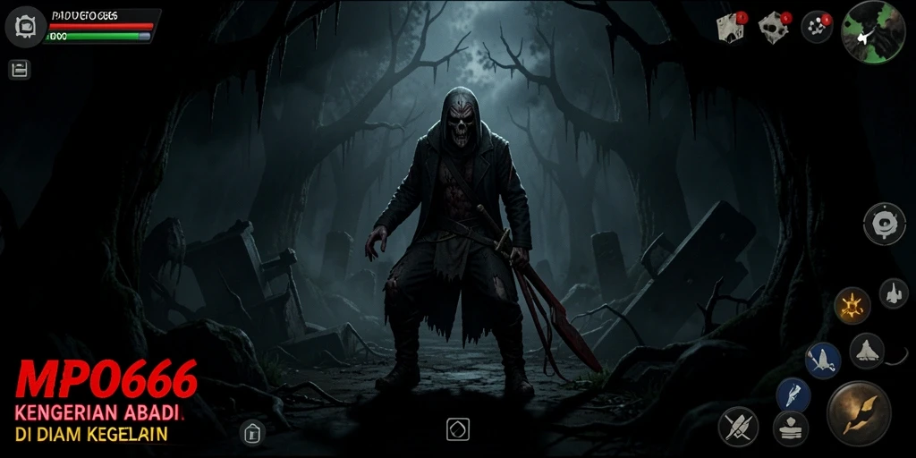 Screenshot gameplay MPO666 yang menampilkan suasana Horror yang mencekam.