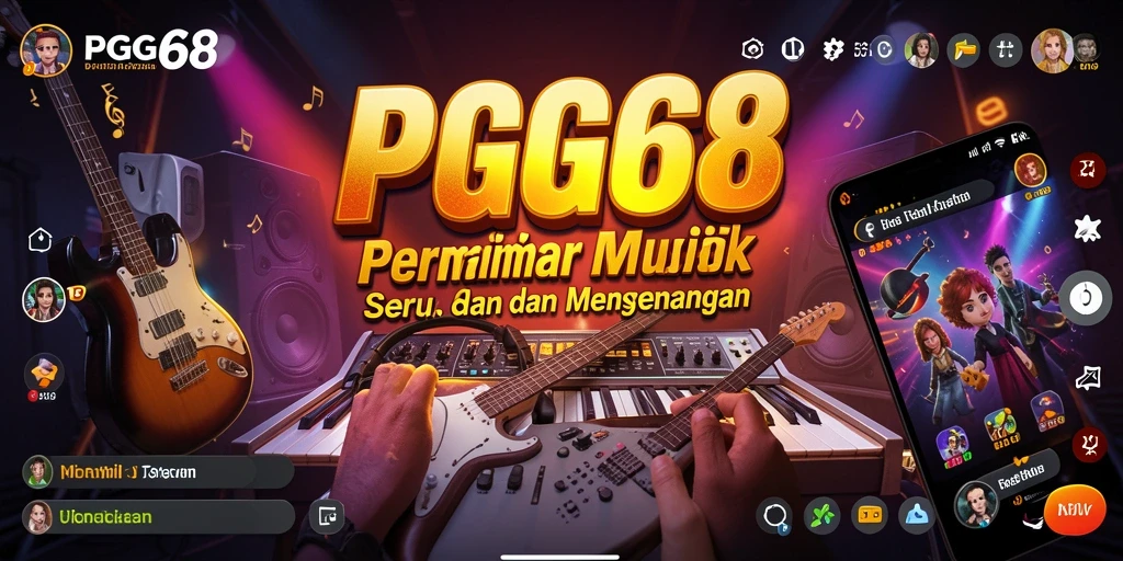 Tangkapan layar PGG68 menampilkan pemain menikmati permainan musik dengan penuh semangat.