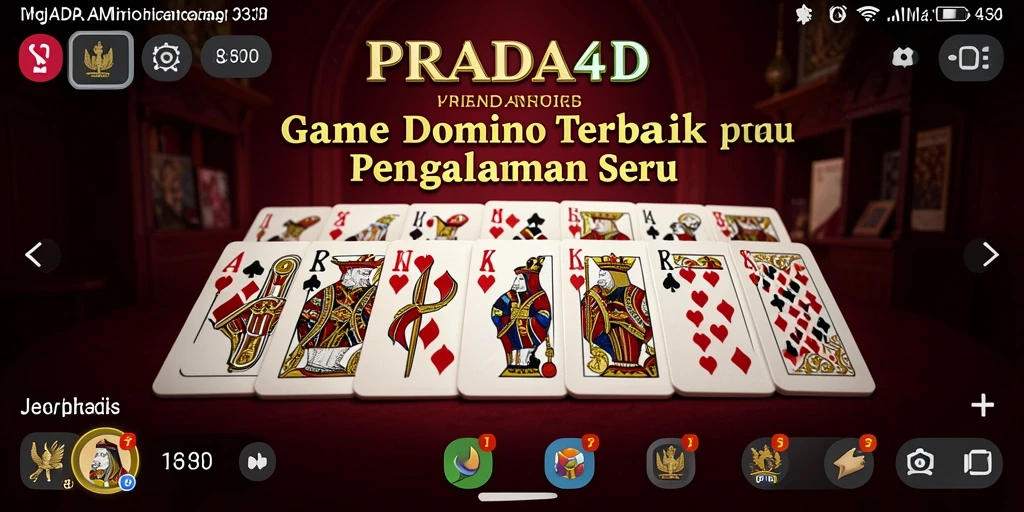 Tangkapan layar PRADA4D menampilkan gameplay seru dalam permainan Domino.