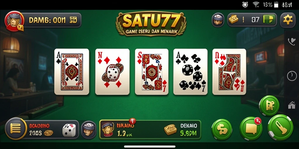 Tampilan gameplay SATU77 yang mendebarkan dan interaktif.