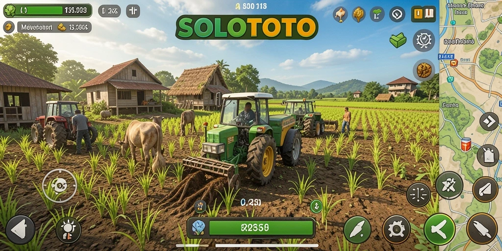Gameplay menarik yang menampilkan aktivitas bertani di SOLOTOTO.