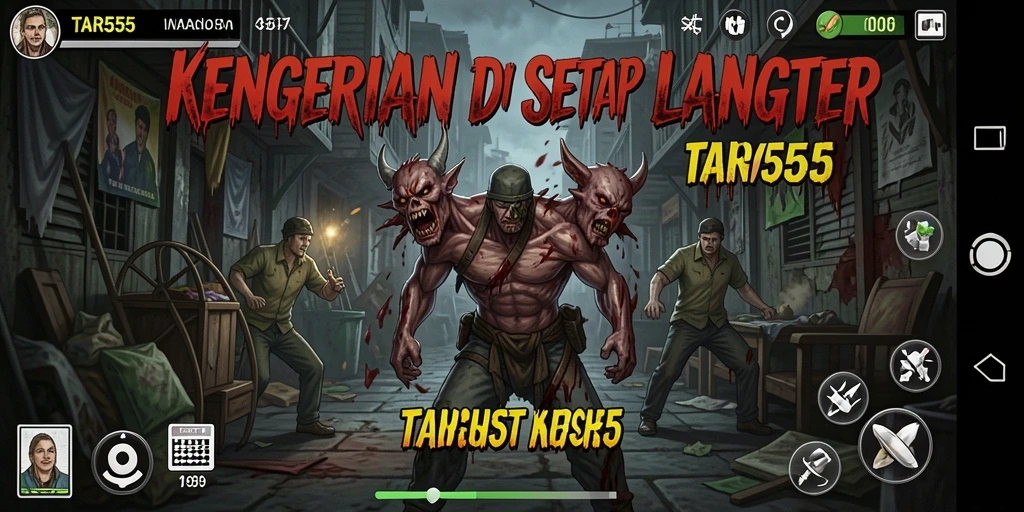 Menghadapi makhluk mengerikan dalam gameplay menyeramkan TAR555.