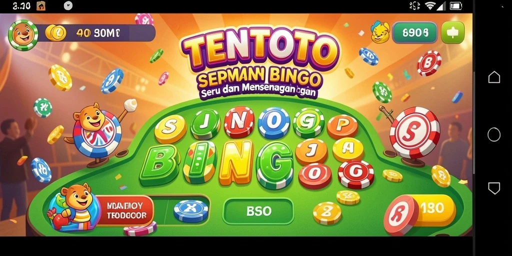 Screenshot gameplay TENTOTO yang menarik saat bermain Bingo.