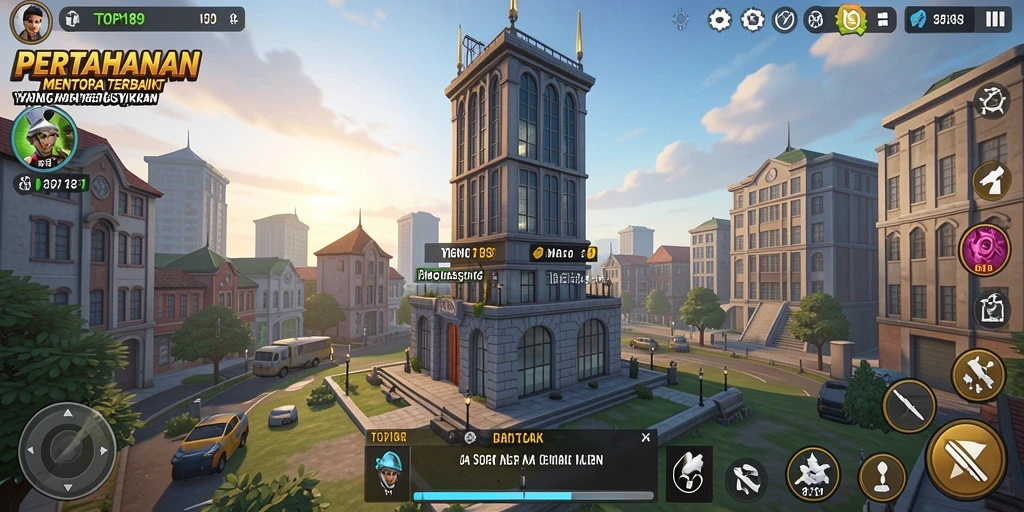 Screenshot mengesankan dari gameplay Tower Defense yang mendebarkan.