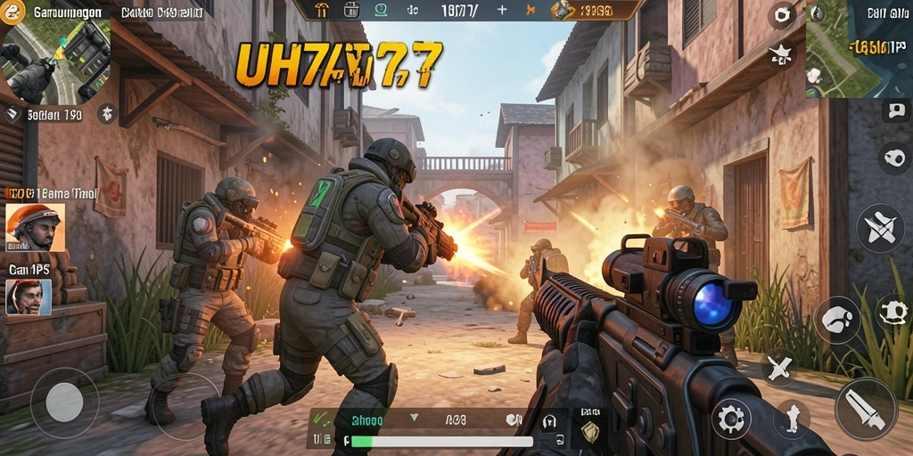 Tampilan gameplay UH77 yang mendebarkan dengan aksi tembak-menembak yang seru.