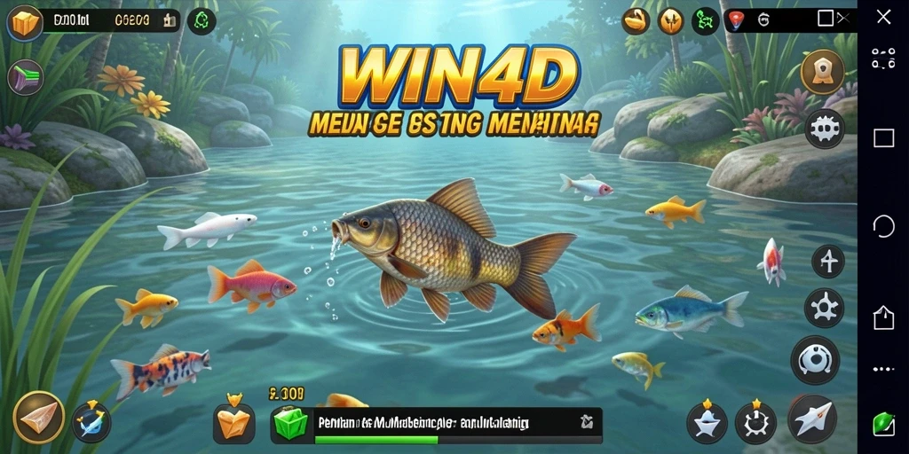 Tangkapan ikan besar dalam gameplay WIN4D yang seru.