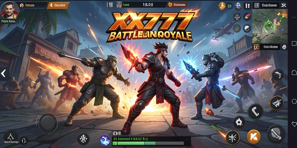 Tampilan gameplay seru dari XXX777 dalam pertempuran Battle Royale.